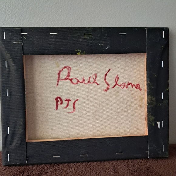 Bob Ross Inspied Black Canvas Dark Sky Meadow Grassy Fields - Picture 4 of 4